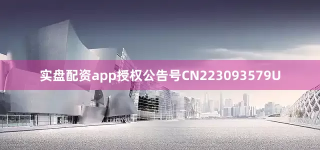 实盘配资app授权公告号CN223093579U